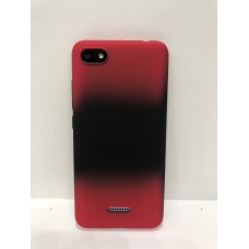 Силиконовый чехол для Xiaomi Redmi 6A красно-черный градиент