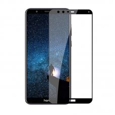 Закаленное 5D защитное стекло на Huawei Honor 7X Black (Черный)