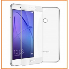 Закаленное 5D защитное стекло на Huawei Honor 7A Pro White (Белый)