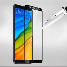 Закаленное 5D защитное стекло на Xiaomi Redmi 5 Plus Black (Черный)