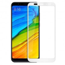 Закаленное 5D защитное стекло на Xiaomi Redmi Note 5 White (Белый)